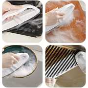 Folding Sponge Cleaning Brush Handled Kitchen Scrubber Hand Mop